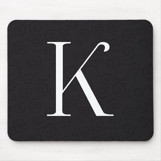 Monogramm-Buchstabe K Mousepad (Vorne)