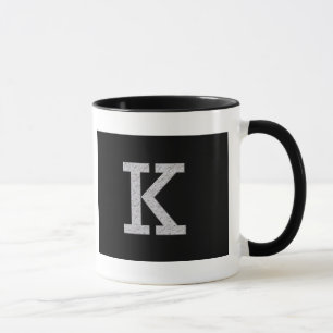 Monogramm-Buchstabe K Tasse