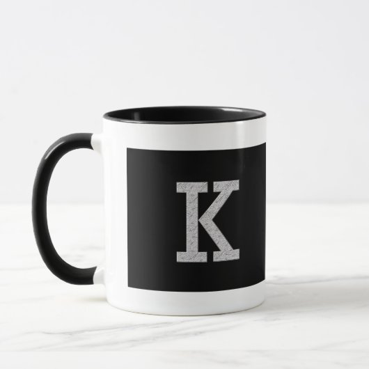 Monogramm-Buchstabe K Tasse (Links)