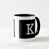 Monogramm-Buchstabe K Tasse (VorderseiteRechts)
