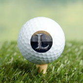 Monogramm Buchstabe L Gold Tröpfelnd Silber Luxus Golfball (Insitu T-Shirt)