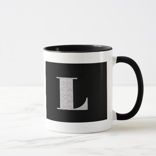 Monogramm-Buchstabe L Tasse (Rechts)