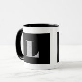 Monogramm-Buchstabe L Tasse (Vorderseite Links)