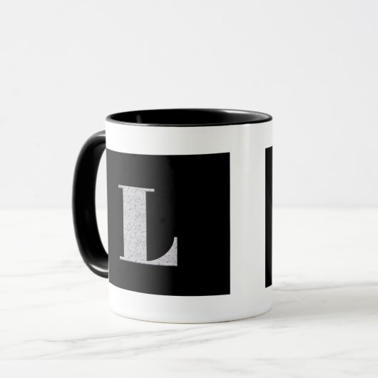 Monogramm-Buchstabe L Tasse (Vorderseite Links)