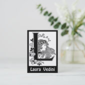Monogramm-Buchstabe L Visitenkarte (Stehend Vorderseite)