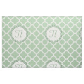 Monogramm-Buchstabe-Licht-weises Grün-Kranz Stoff (Fat Quarter (45,7 x 55,9 cm))