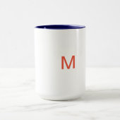 Monogramm Buchstabe M Tasse (Zentrum)
