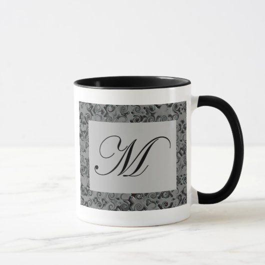 Monogramm-Buchstabe M Tasse (Rechts)