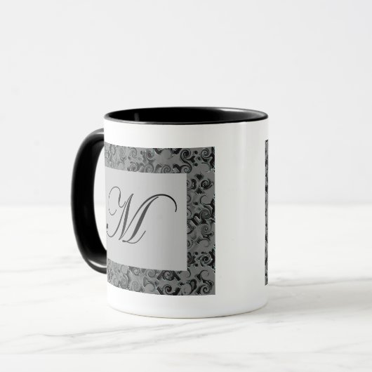 Monogramm-Buchstabe M Tasse (Vorderseite Links)