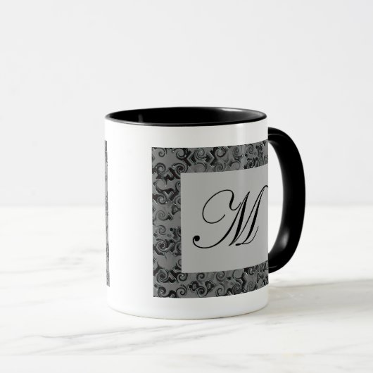 Monogramm-Buchstabe M Tasse (VorderseiteRechts)