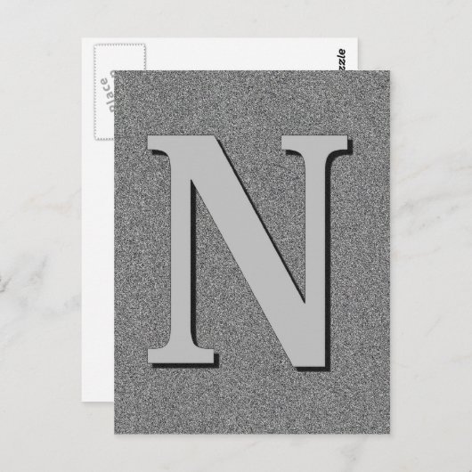 Monogramm Buchstabe N Postkarte (Vorne/Hinten)