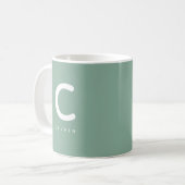 Monogramm Buchstabe & Name Geschenk Kaffeetasse (Vorderseite Links)