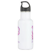 Monogramm Buchstabe P Name orchfarben lila Edelstahlflasche (Rückseite)