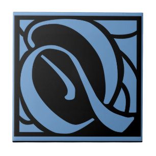 Monogramm-Buchstabe Q Fliese