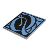 Monogramm-Buchstabe Q Fliese (Seite)