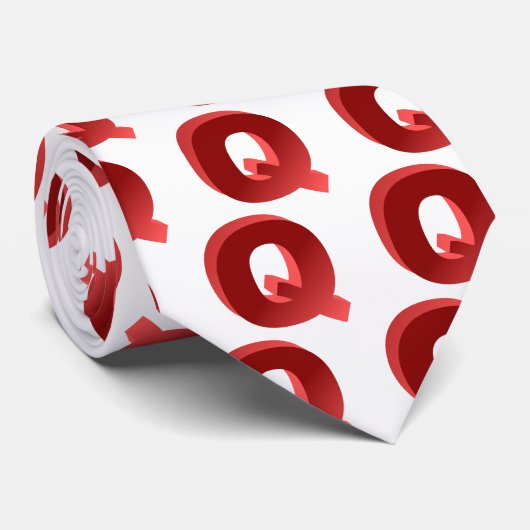 Monogramm-Buchstabe Q Krawatte (Gerollt)