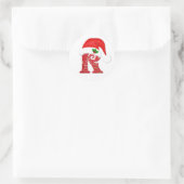 Monogramm Buchstabe R, Weihnachten der Weihnachtsm Runder Aufkleber (Tasche)