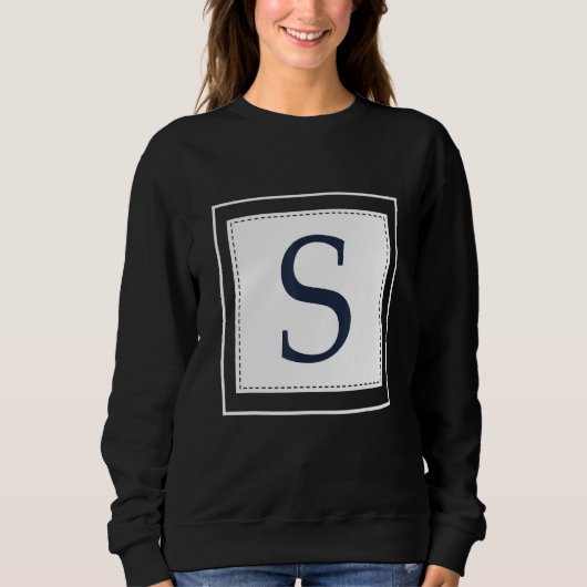 Monogramm Buchstabe S Alphabet S Anfangsbuchstabe Sweatshirt (Vorderseite)