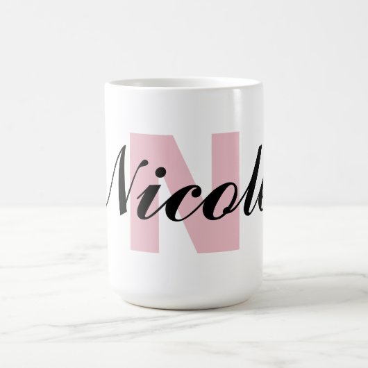 Monogramm-Buchstabe und Name Kaffeetasse (Mittel)