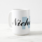 Monogramm-Buchstabe und Name Kaffeetasse (Vorderseite Links)