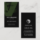 Monogramm Buchstabe V Visitenkarte (Vorne/Hinten)