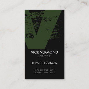 Monogramm Buchstabe V Visitenkarte