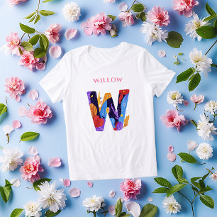 Monogramm - Buchstabe W fett und künstlerisches Ge Tri-Blend Shirt