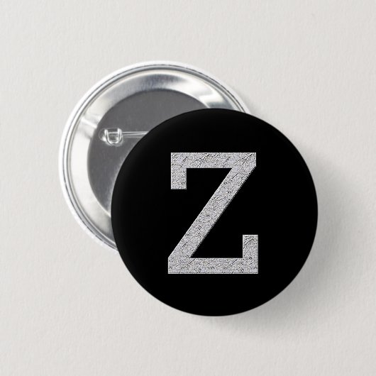 Monogramm-Buchstabe Z Button (Vorne & Hinten)