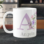 Monogramm Buchstaben A und Christlicher Name Kaffeetasse