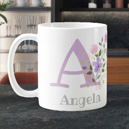 Monogramm Buchstaben A und Christlicher Name Kaffeetasse