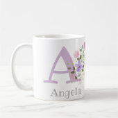 Monogramm Buchstaben A und Christlicher Name Kaffeetasse (Links)