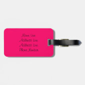 Monogramm Buchstaben B mit Himbeere Gepäckanhänger (Rückseite horizontal)