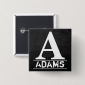 Monogramm-Buchstaben der Tafel Button (Vorne & Hinten)