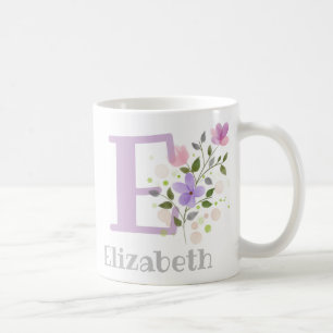 Monogramm Buchstaben E und Christlicher Name Kaffeetasse