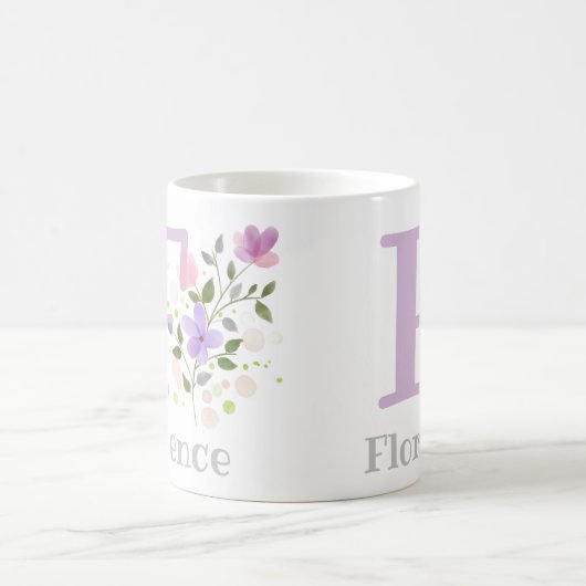 Monogramm Buchstaben F und Christlicher Name Kaffeetasse (Mittel)