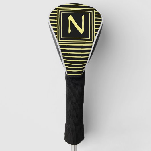 Monogramm-Buchstaben N Streifen Golf Headcover (Vorderseite)