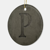 Monogramm-Buchstaben P Keramik Ornament (Links)