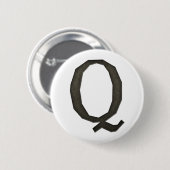 Monogramm-Buchstaben Q Button (Vorne & Hinten)