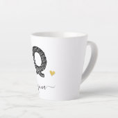 Monogramm-Buchstaben Q der Retro-Sketch-Tasse Milchtasse (Rechte Ecke)
