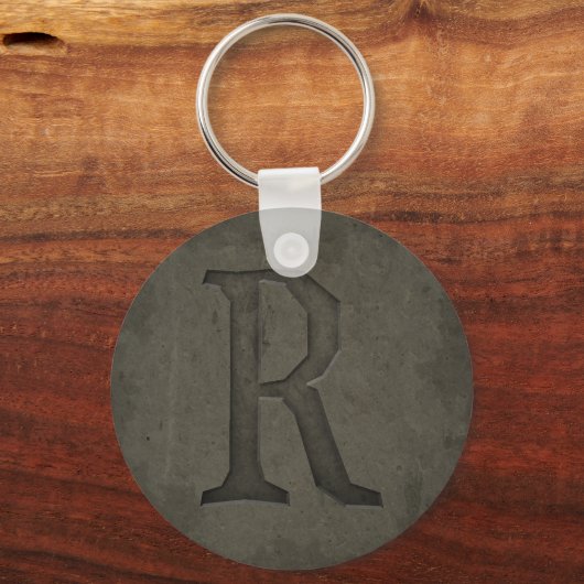 Monogramm-Buchstaben R Schlüsselanhänger (Vorderseite)