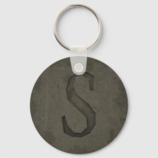 Monogramm-Buchstaben S Schlüsselanhänger (Vorderseite)