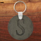 Monogramm-Buchstaben S Schlüsselanhänger (Vorderseite)