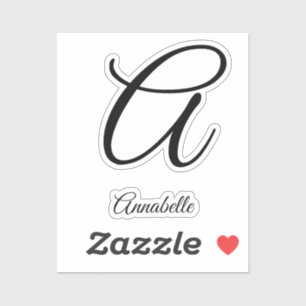 Monogramm Buchstaben und Name Aufkleber