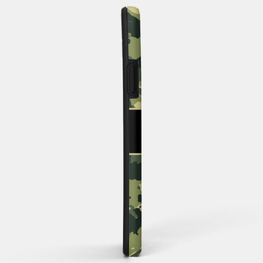 Monogramm Buck Deer Jagd auf grüne Camouflage Case-Mate iPhone Hülle (Hinten/Rechts)