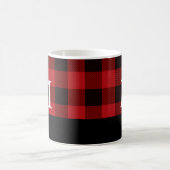 Monogramm Büffelkariert Kaffeetasse (Mittel)