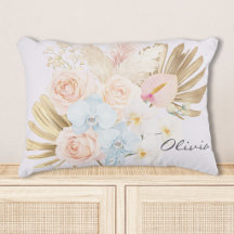Monogramm Bukett hübscher tropischer Blumen Floral