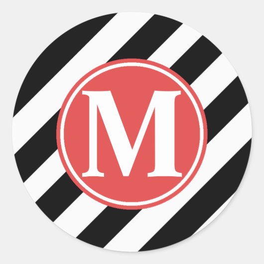 MONOGRAMM BUSINESS STICKER/SIEGEL RUNDER AUFKLEBER (Vorderseite)