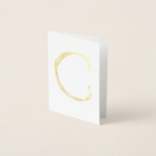 Monogramm-C-Foil-Karte Folienkarte