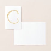 Monogramm-C-Foil-Karte Folienkarte (Anzeige)