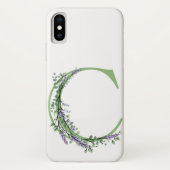Monogramm C Lavendel Eucalyptus Case-Mate iPhone Hülle (Rückseite)